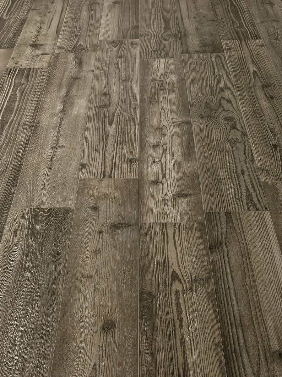 Terrassenplatte Feinsteinzeug Holzoptik dunkel kalibriert Cortina Tobacco