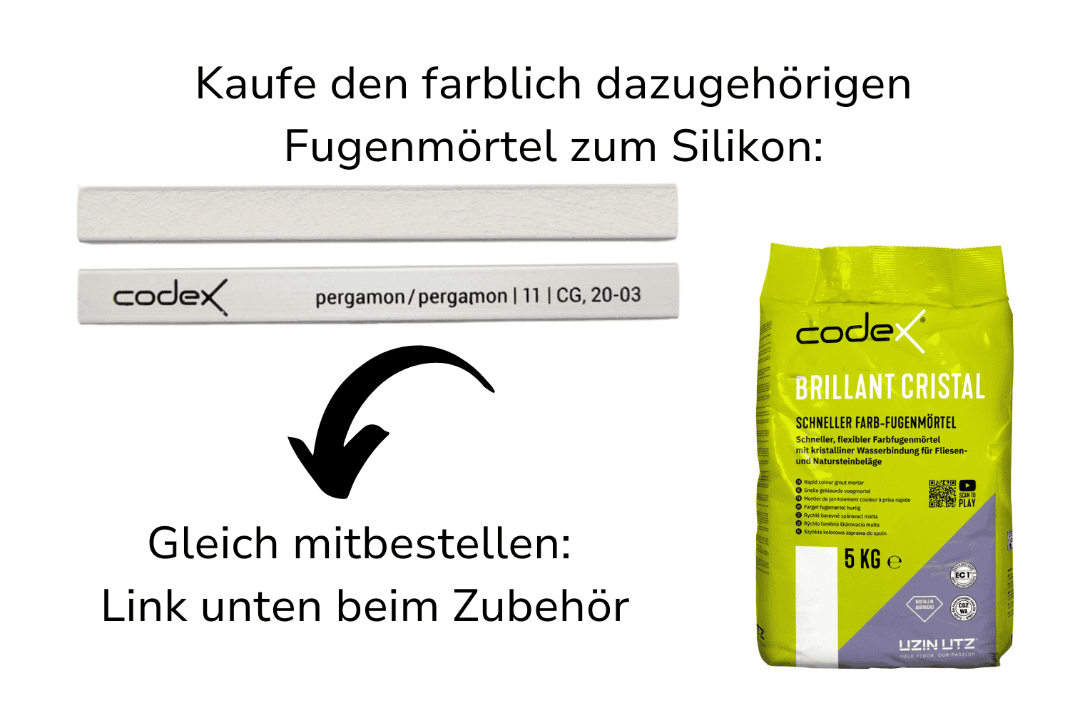 Silikon für Fugen "Codex SG 10" pergamon | Silikonfugen für Fliesen in Bad & Küche 0,31 L