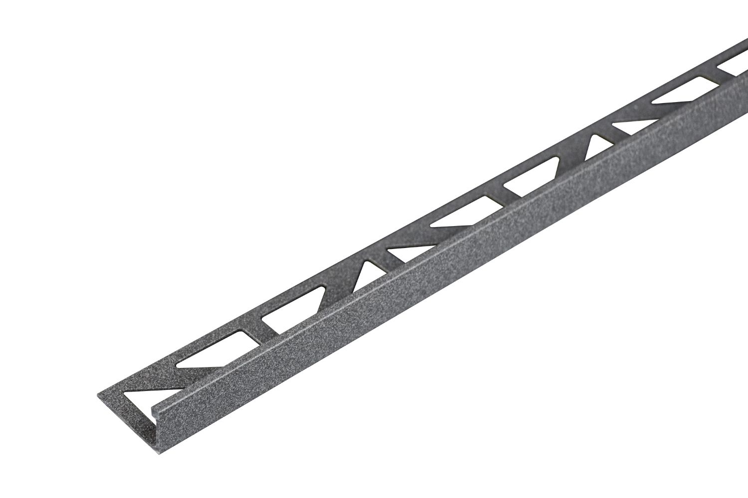 Dural Winkelprofil Graphite Slate DUROSOL ROCKS strukturbeschichtete Aluminium-Abschlussschiene 250 cm