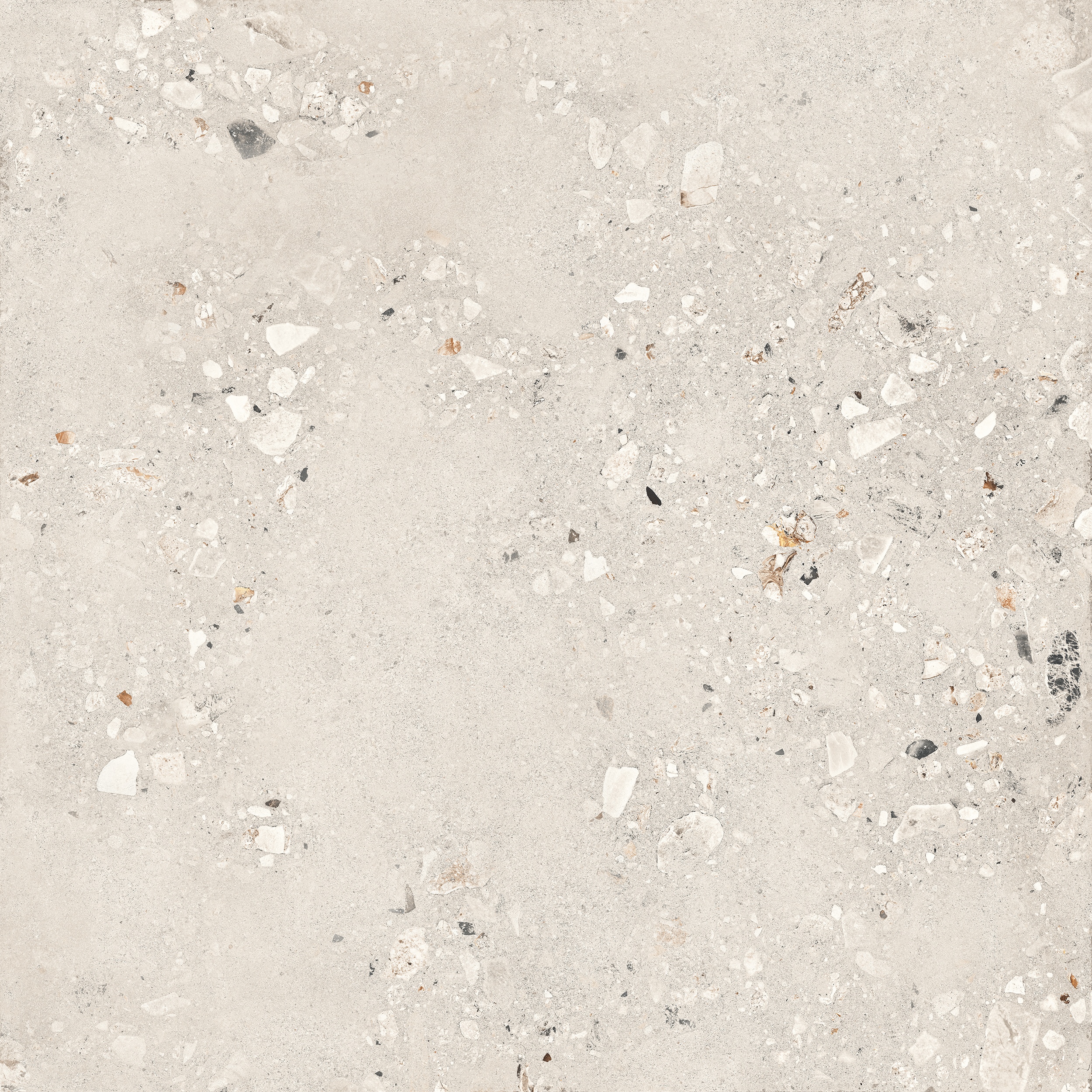120x120 cm Fliese Terrazzo-Optik Logico Cosmo Pearl Sant Agostino hellgrau