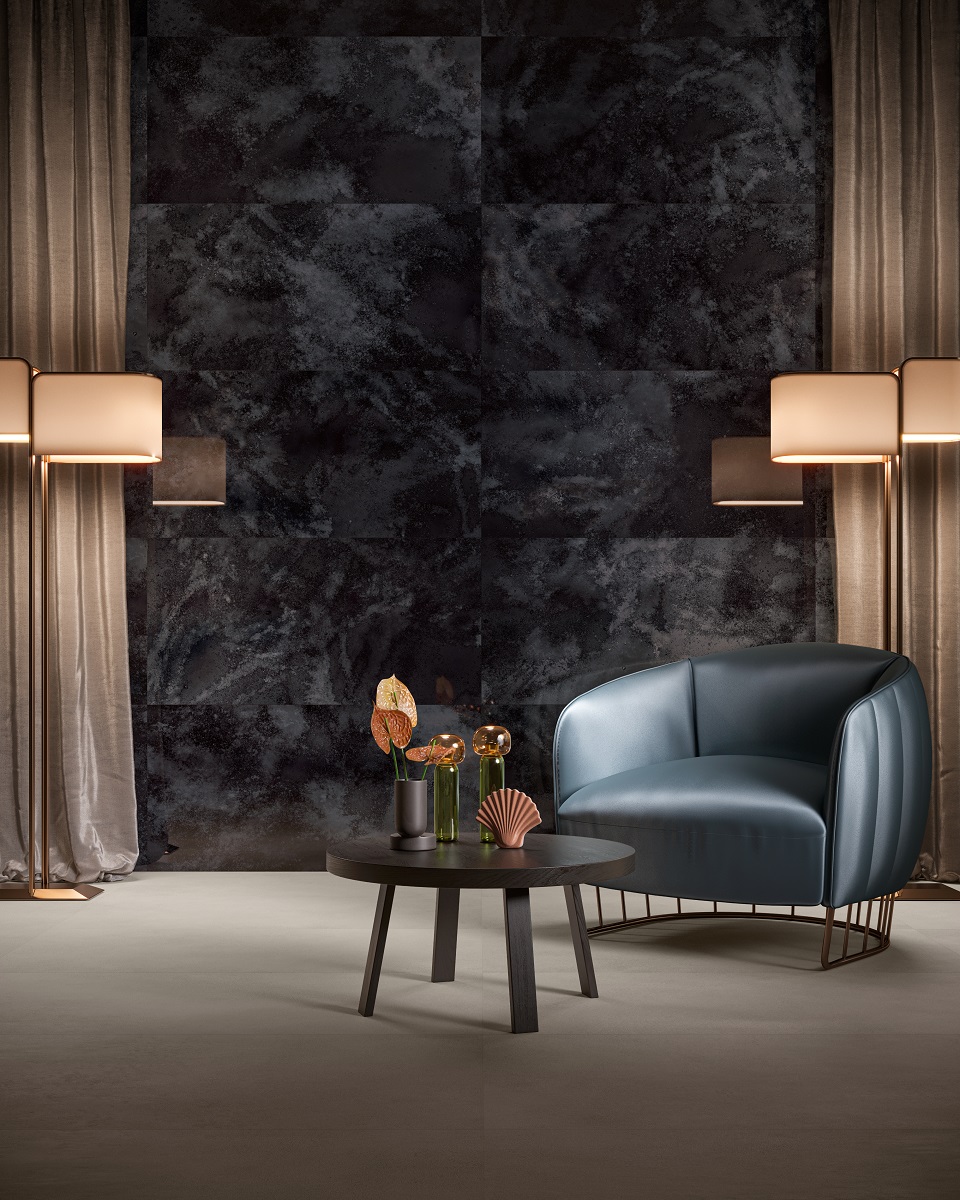 Fliese Betonoptik hellbeige matt kalibriert Sable Cement Sant Agostino