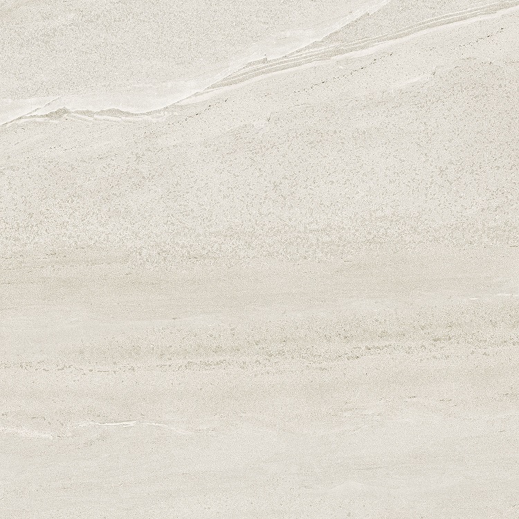 Fliese Sandstein-Optik weiß 60 x 60 cm "Eddystone Blanco" Feinsteinzeug rektifiziert