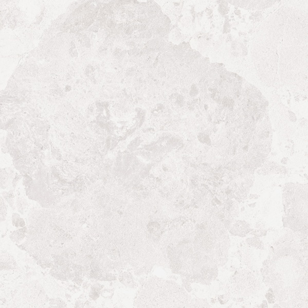 Freisteller der Refin Moon Shine Fliese im Format 80x80 cm in hellem Weiß und Grau mit wolkiger Struktur, feinen Schattierungen und moderner Steinoptik