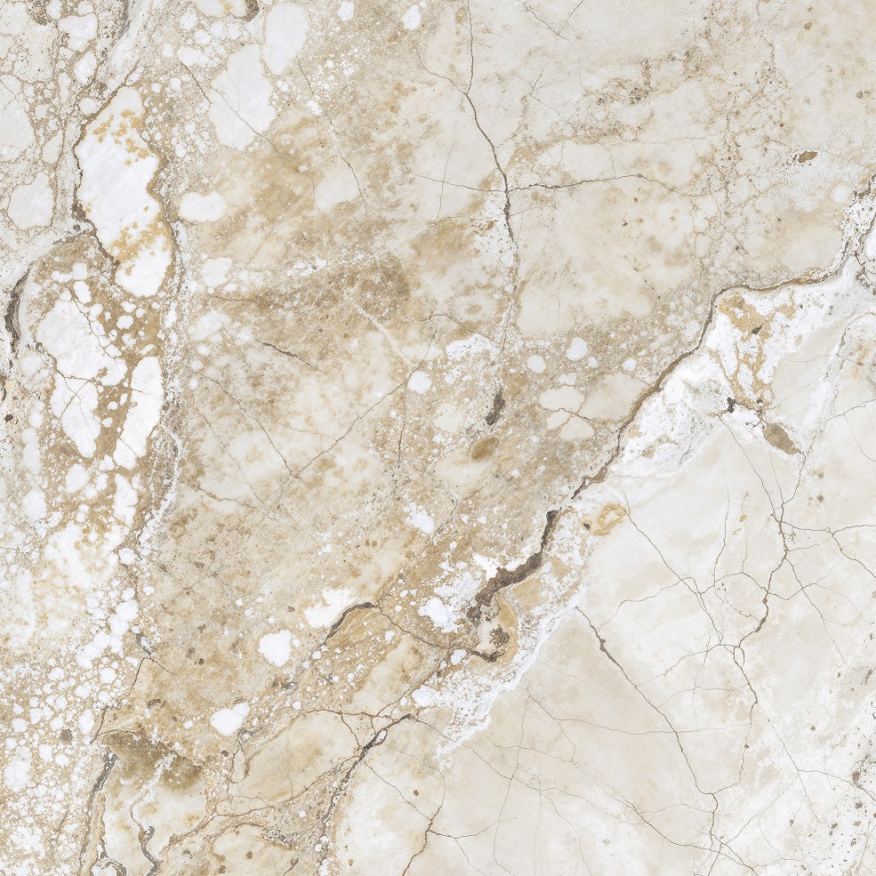 Fliese Marmoroptik beige matt 120 x 120cm  "Golden Mist" Feinsteinzeug mit fühlbarer 3D-Steinstruktur