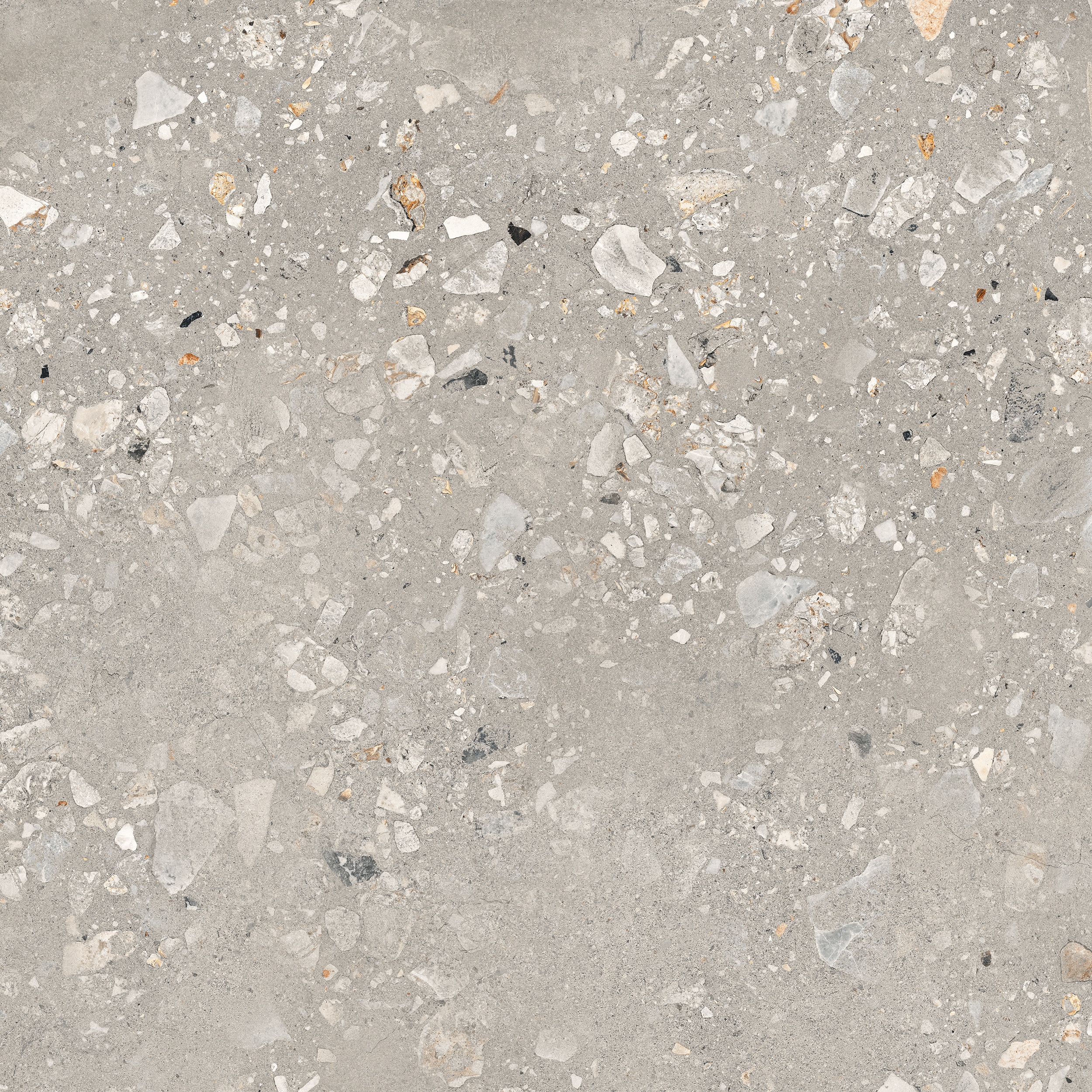 90x90 cm Fliese Terrazzo-Optik Logico Cosmo Cement Sant Agostino grau-braun