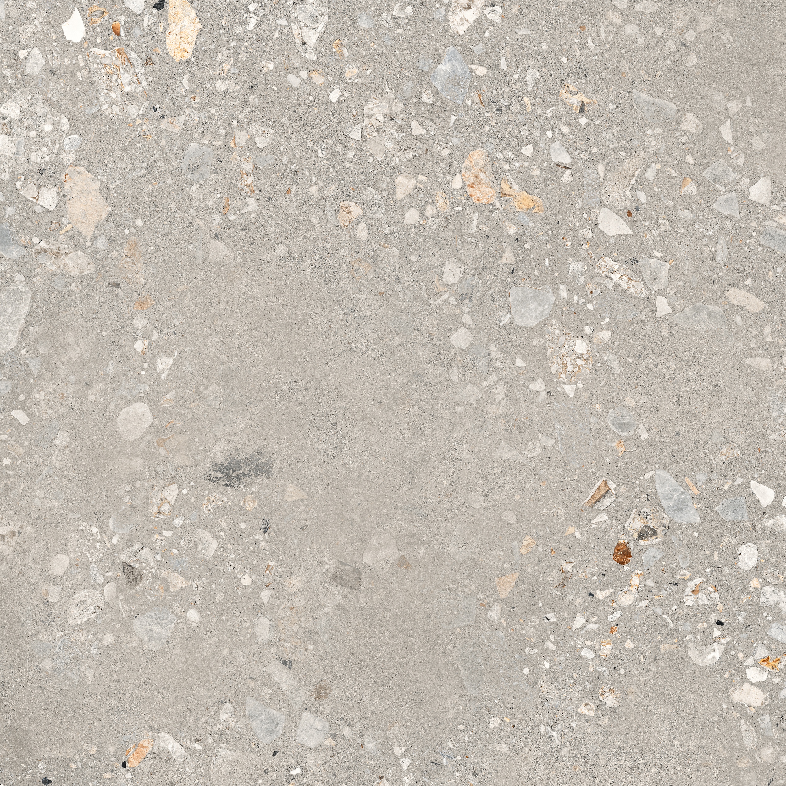90x90 cm Fliese Terrazzo-Optik Logico Cosmo Cement Sant Agostino grau-braun