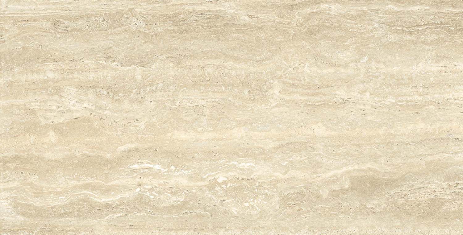 Travertin-Steinoptik goldig-warm 60x120cm matt "Marvet Golden" Feinsteinzeug rektifiziert