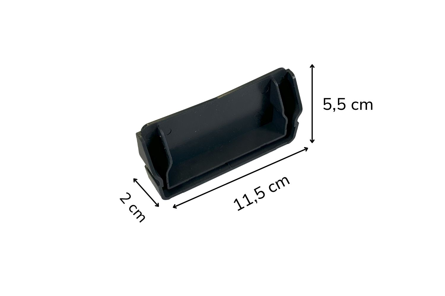 Endkappe für Schiene Entwässerungssystem U-Drain pro schwarz breit