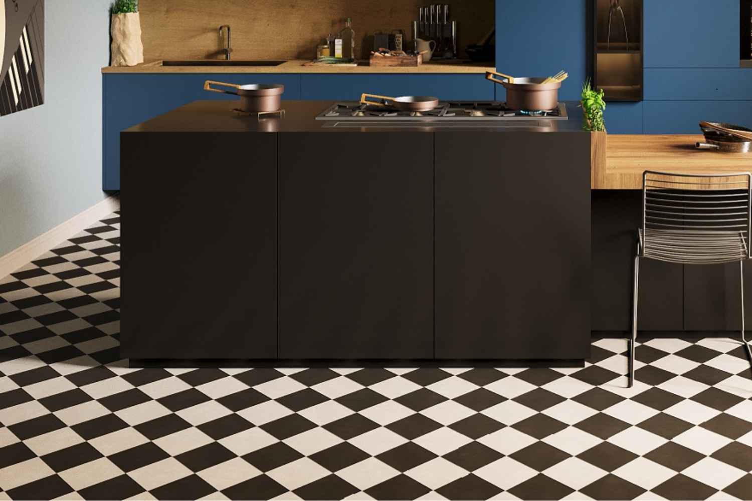 Fliese schwarz matt 20x20 cm Wand- & Bodenfliese glasiertes Feinsteinzeug