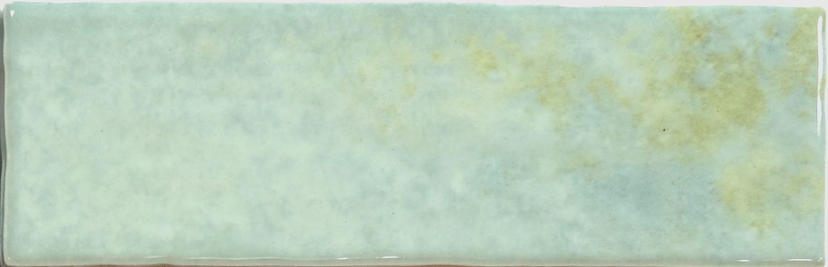 Fliese unregelmäßige Oberfläche 6,5x20 cm "Alfa Look Anis" hellgrün glänzend