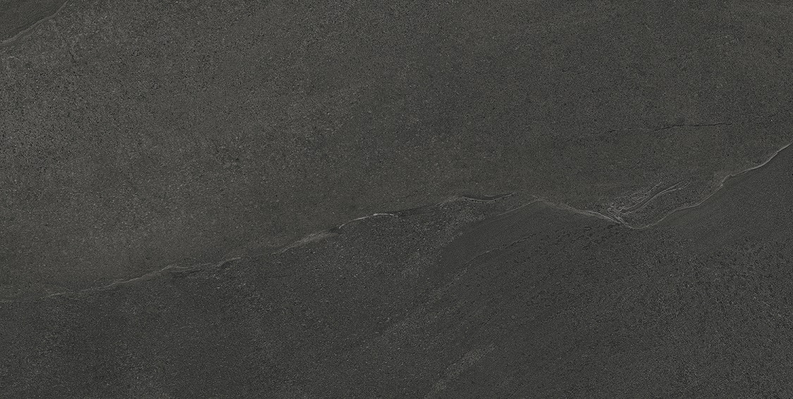 Fliese Sandstein-Optik dunkelgrau 60 x 120 cm "Eddystone Mica" Feinsteinzeug rektifiziert
