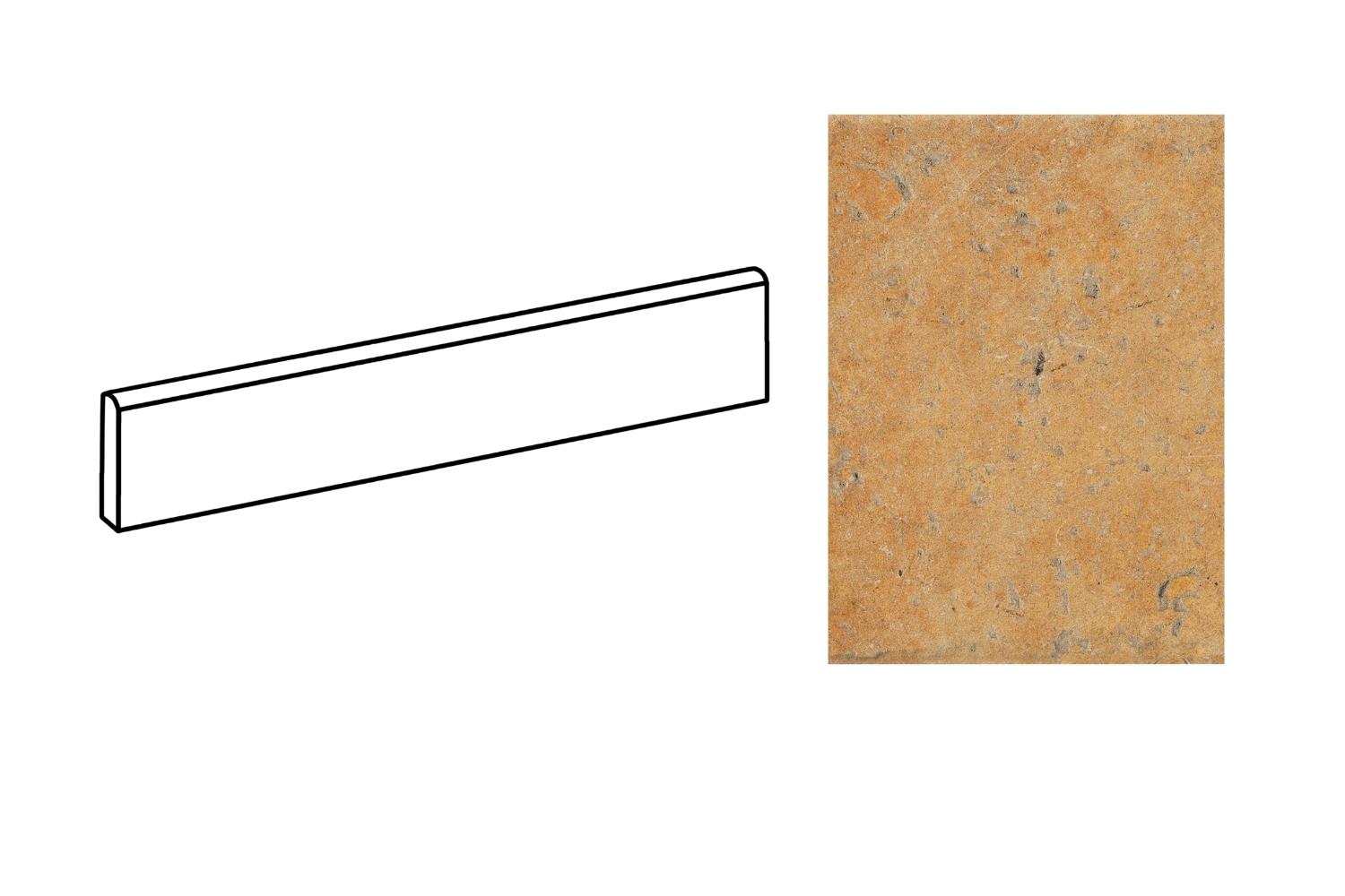 Fliesensockel Steinoptik 6,5x40 cm "Cotto Del Campiano Giallo Umbria"
