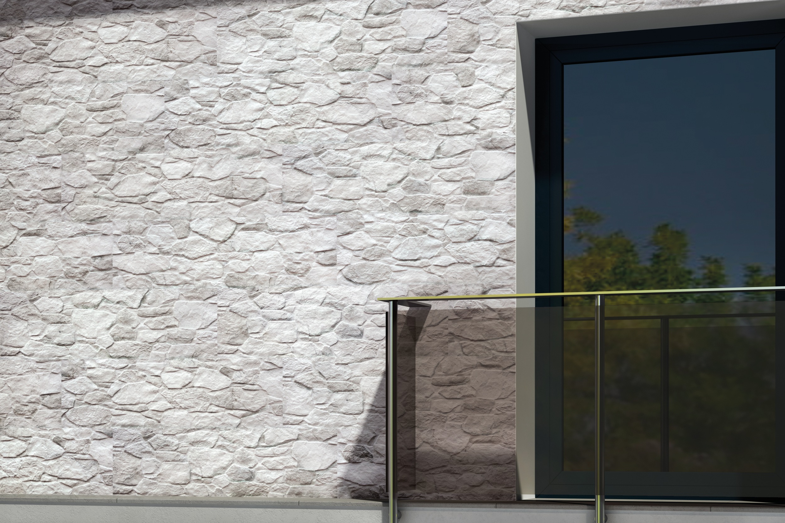 Verblender Fliese Bruchsteinoptik Terranova White 32x89 cm Wandverkleidung Steinoptik im Badezimmer Verblender Fliese Bruchsteinoptik Terranova White 32x89 cm Wandverkleidung Steinoptik im Badezimmer