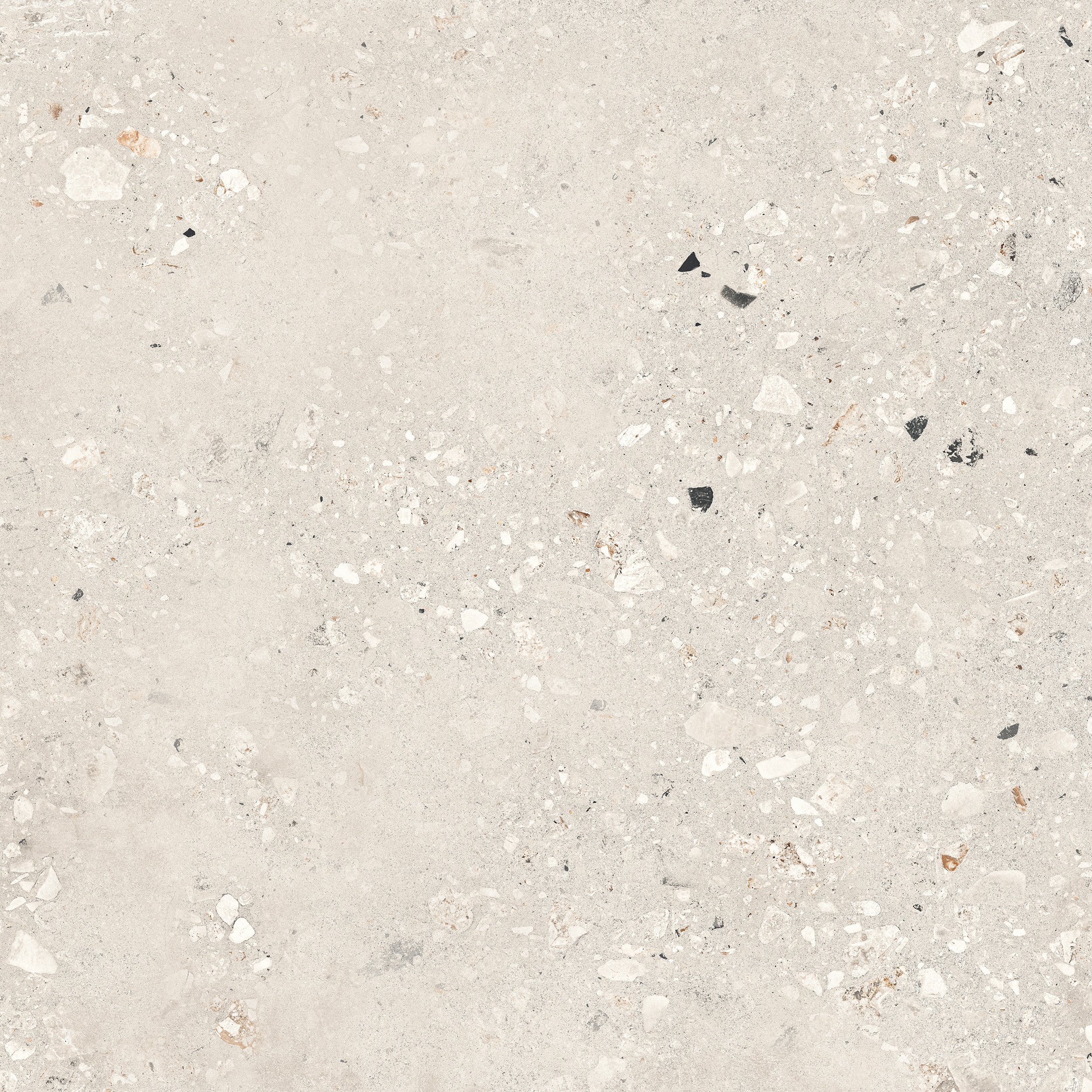 120x120 cm Fliese Terrazzo-Optik Logico Cosmo Pearl Sant Agostino hellgrau