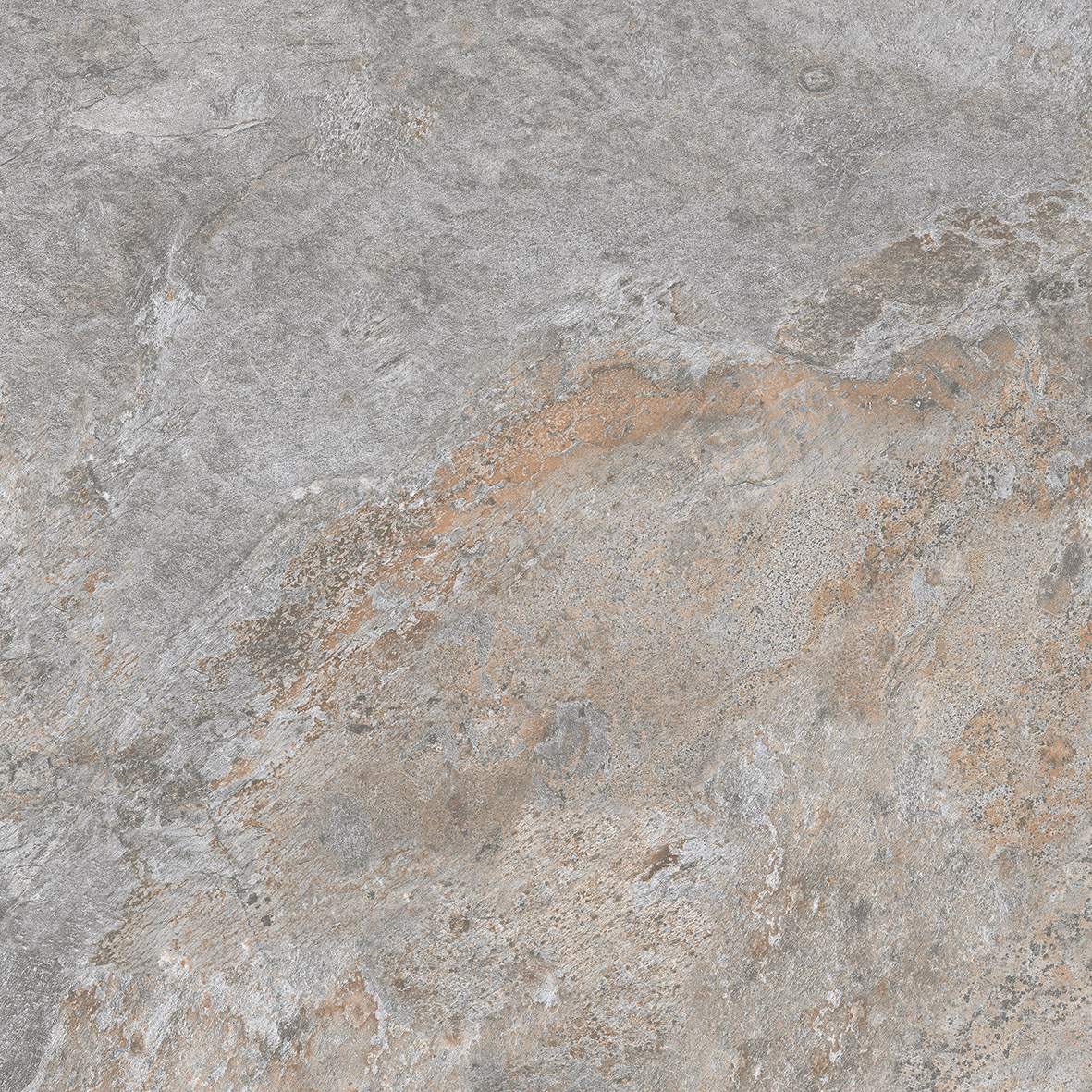 Fliese Natursteinoptik grau-silber matt 60 x 60cm "Nebula Silver" Feinsteinzeug mit fühlbarer 3D-Steinstruktur