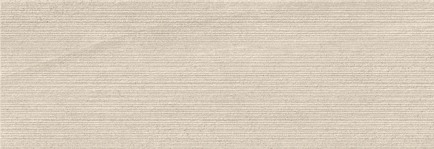 Wandfliese  3D Sandstein-Optik beige 33,3 x 100 cm "Eddystone Arena" Feinsteinzeug rektifiziert 