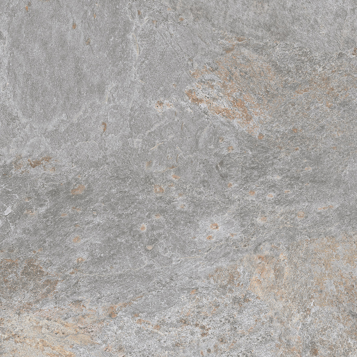 Fliese Natursteinoptik grau-silber matt 60 x 60cm "Nebula Silver" Feinsteinzeug mit fühlbarer 3D-Steinstruktur