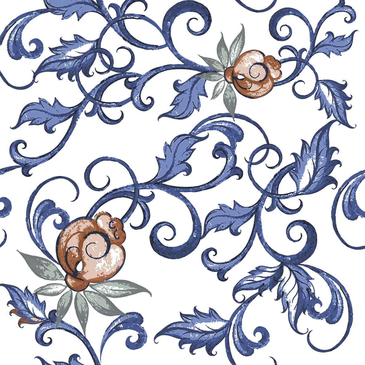 RESTPOSTEN Wandfliese Vintage Dekor 25x25 cm "Galana" | 24 verschiedene Dekore nach Zufall