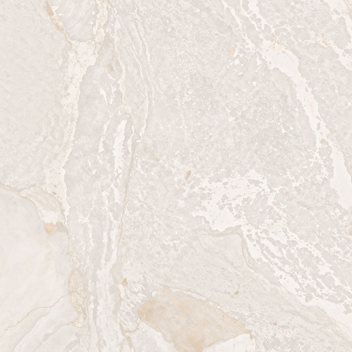 Fliese Metalloptik beige matt 120x120cm "Planet Cream" Feinsteinzeug rektifiziert - mit fühlbarer 3D-Struktur