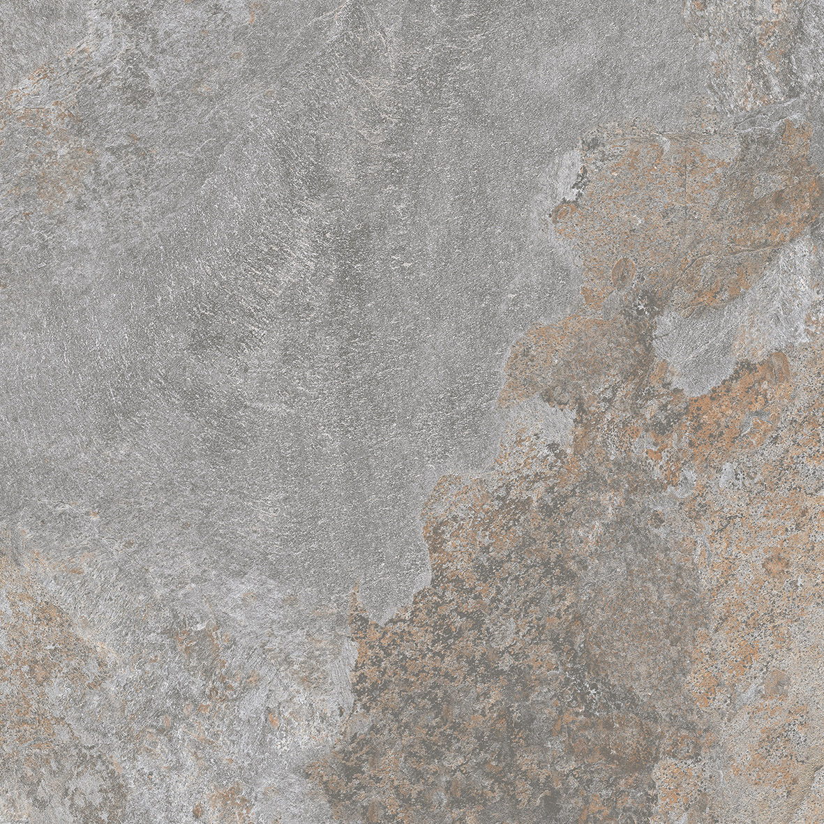 Fliese Natursteinoptik grau-silber matt 60 x 60cm "Nebula Silver" Feinsteinzeug mit fühlbarer 3D-Steinstruktur