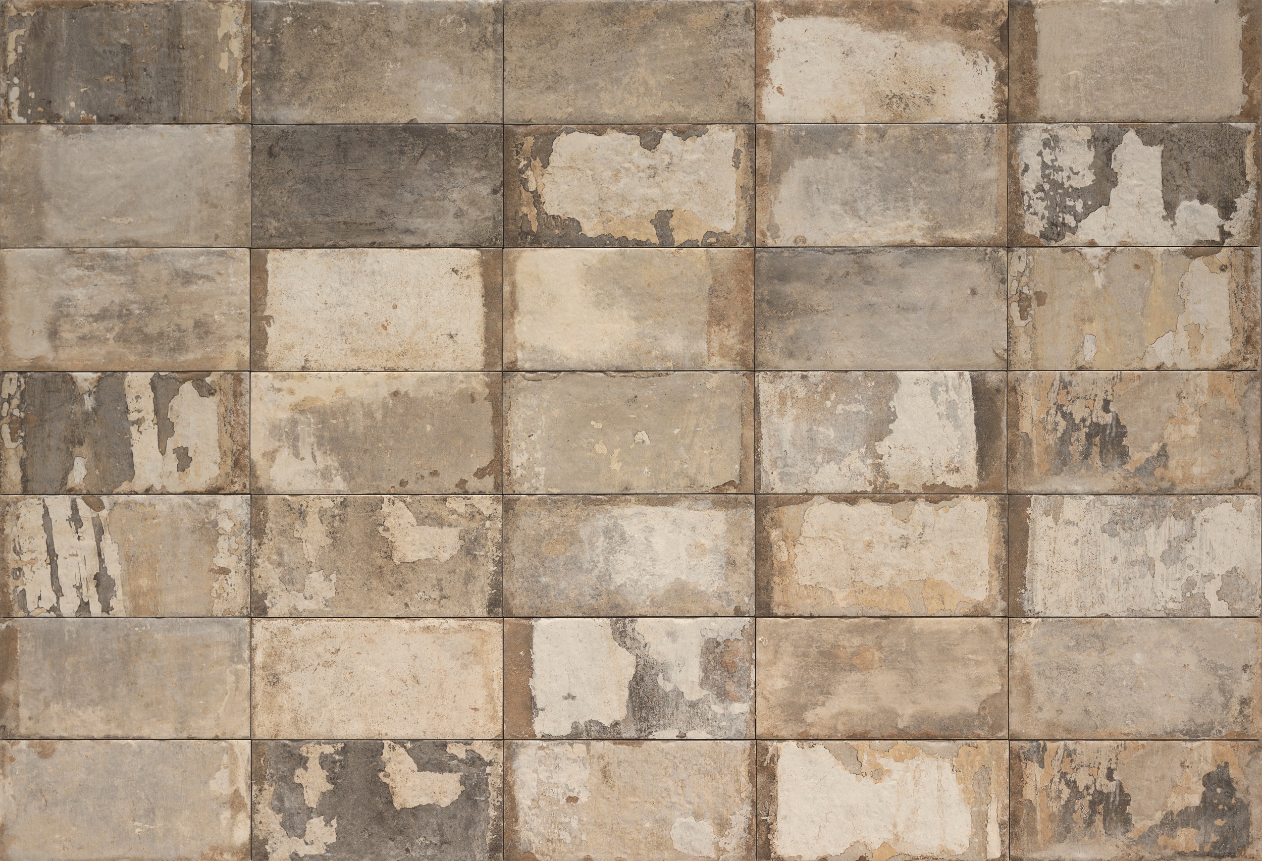 Fliese Vintage Retro grau beige Havana malecon Grigio CIR Farbmischung nach Zufall