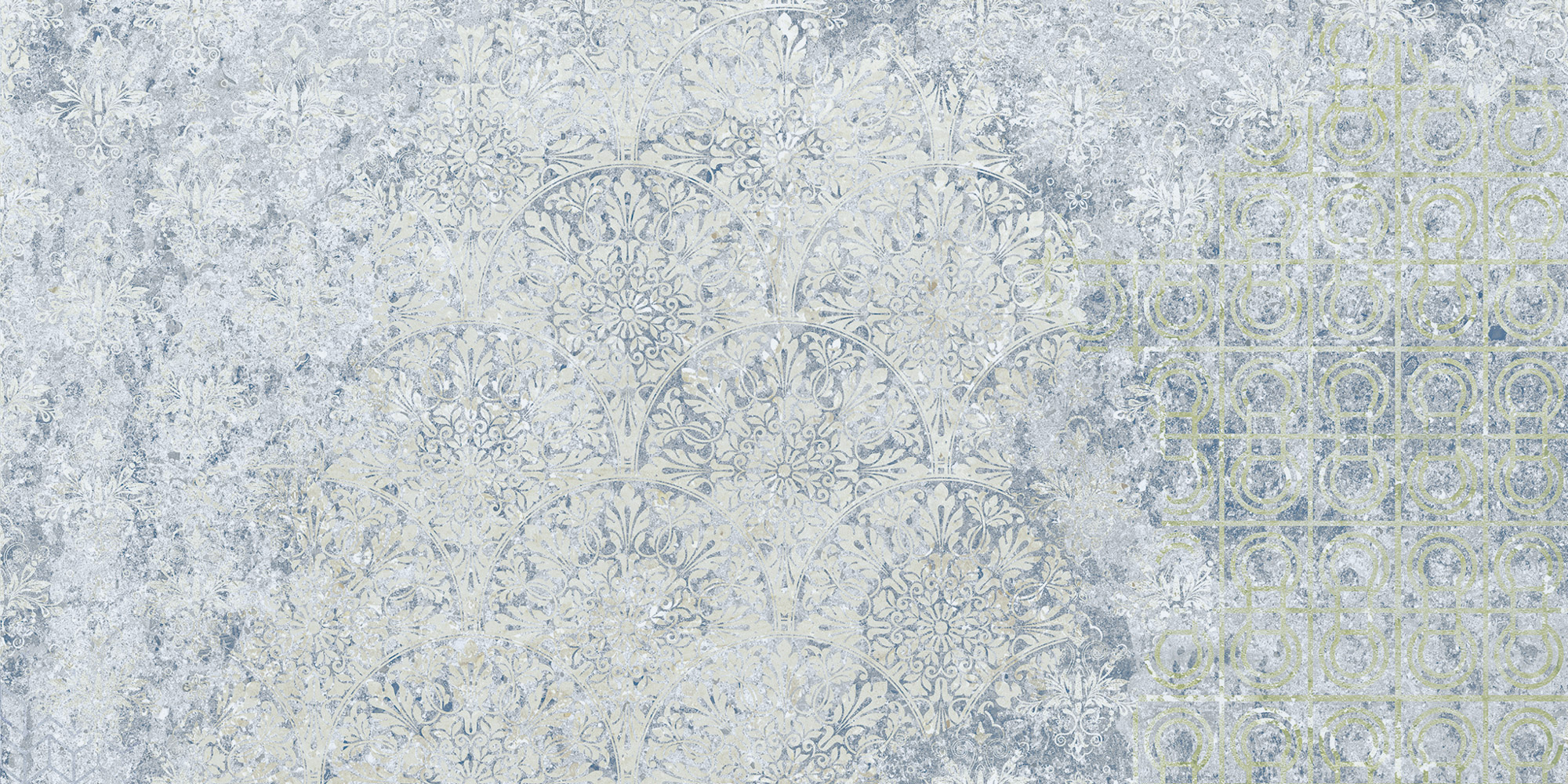 Aparici Fliese Teppichoptik Vintageoptik Bohemian Blue Bodenfliese Wandfliese blau 50x100 cm Aparici Fliese Teppichoptik Vintageoptik Bohemian Blue Bodenfliese Wandfliese blau 50x100 cm