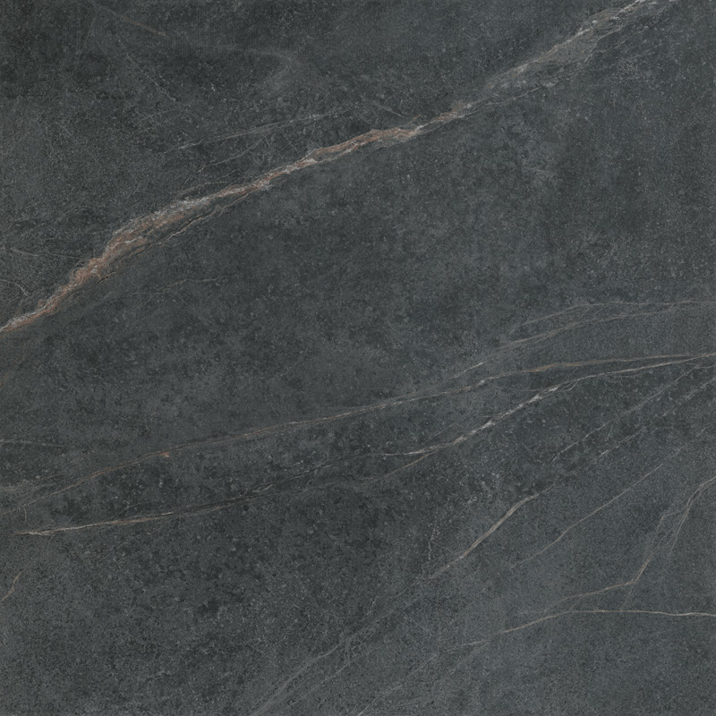 Fliese Speckstein-Optik schwarz matt Soap Stone Black Cercom