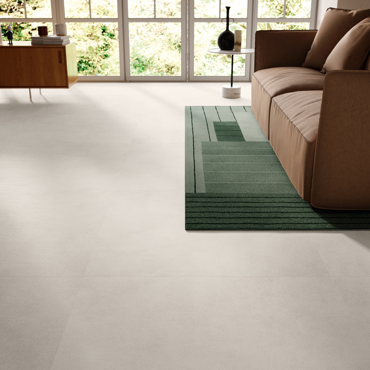 Fliese Betonoptik weiß matt kalibriert Sable Light Sant Agostino