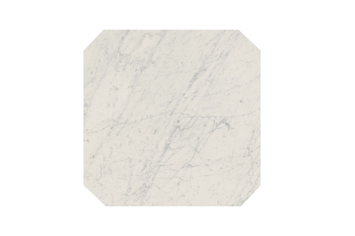 Achteck-Fliese weiß Marmoroptik matt 30x30 cm „Marmo Carrara“ Oktagon Feinsteinzeug rektifiziert