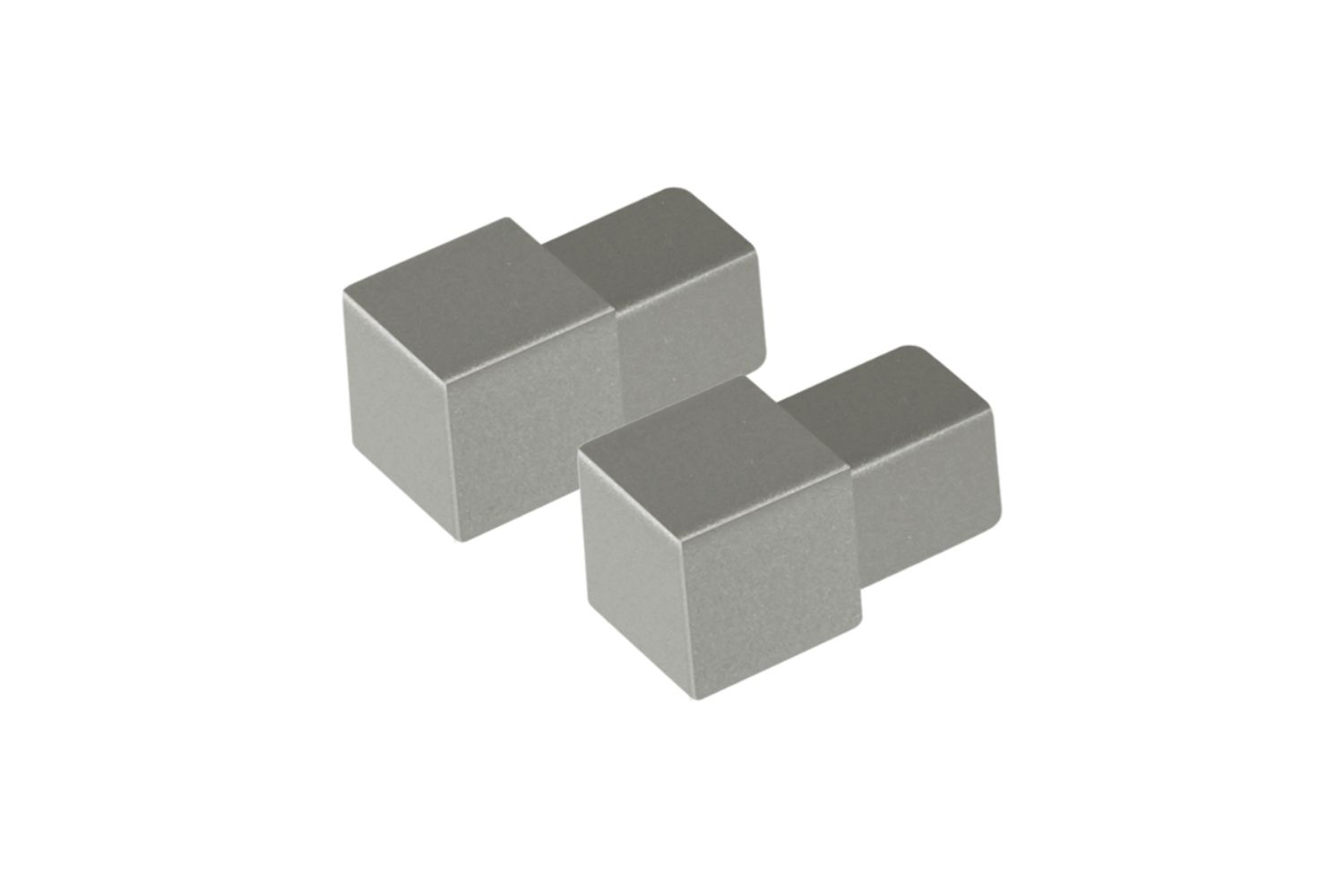 2 Stk. Dural Ecken für Fliesenprofil titan pulverbeschichtet SQUARELINE Aluminium