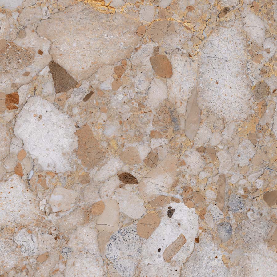 VENISTONE-GOLD-6060-2EA Fliese Terrazzo-Steinoptik beige matt 60x60 cm "Veni Gold" rektifiziert