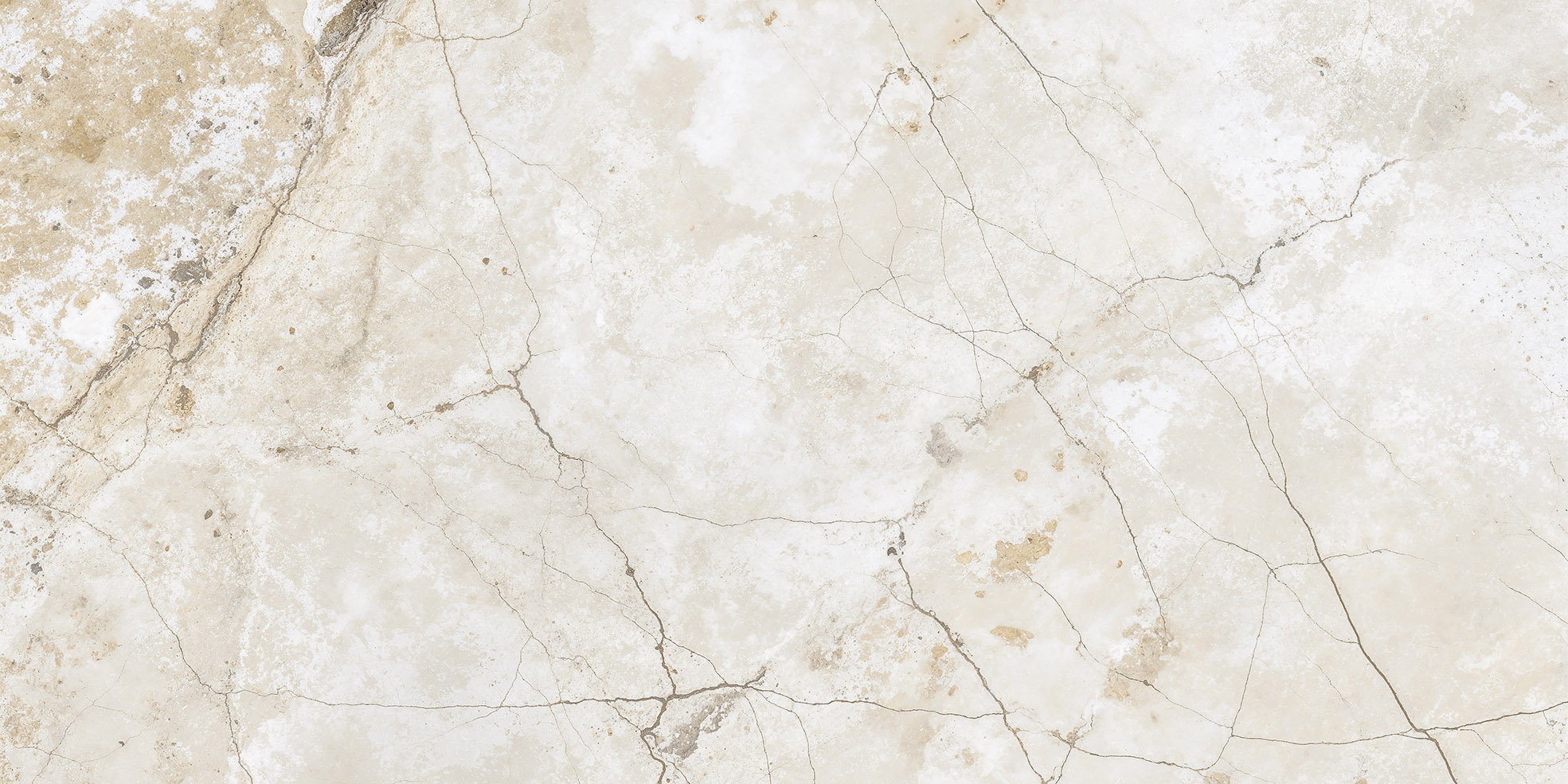 Fliese Marmoroptik beige poliert 60 x 120cm "Golden Mist" Feinsteinzeug rektifiziert