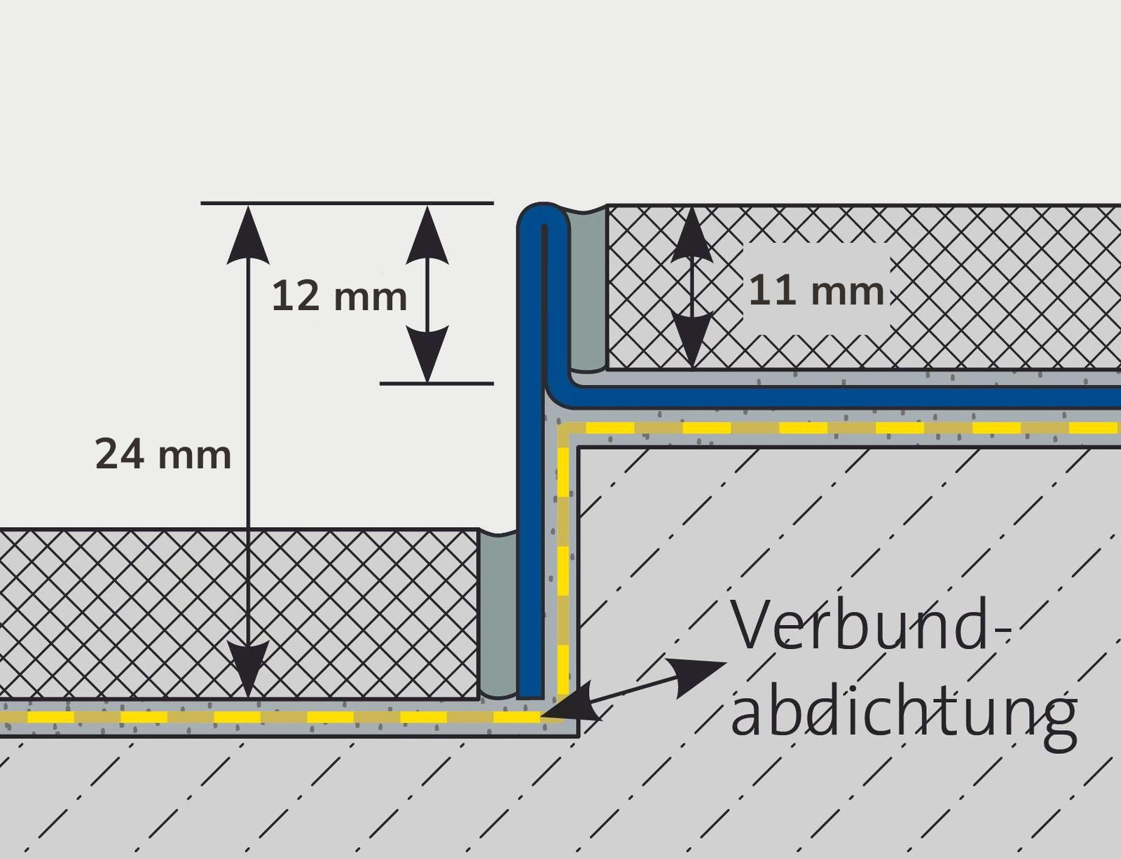 Maße Gefällekeil 11 mm rechts