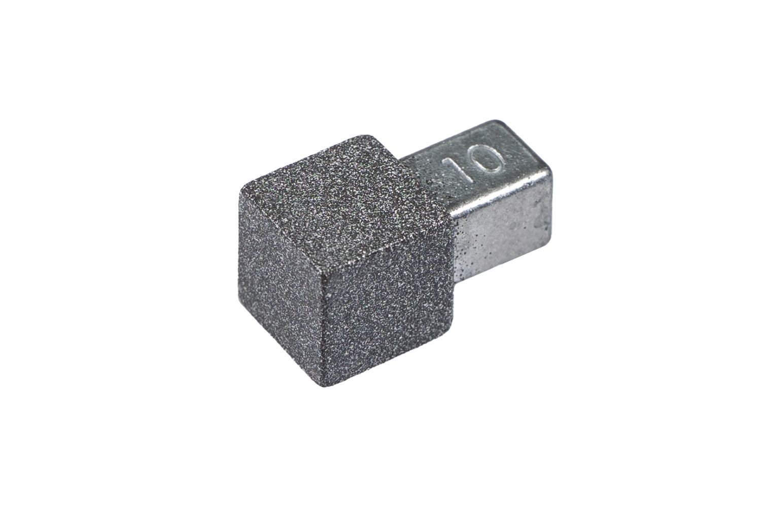 2 Stk. Dural Ecken für Fliesenprofil  SQUARELINE ROCKS Graphite Slate Aluminium | Höhe 9 mm
