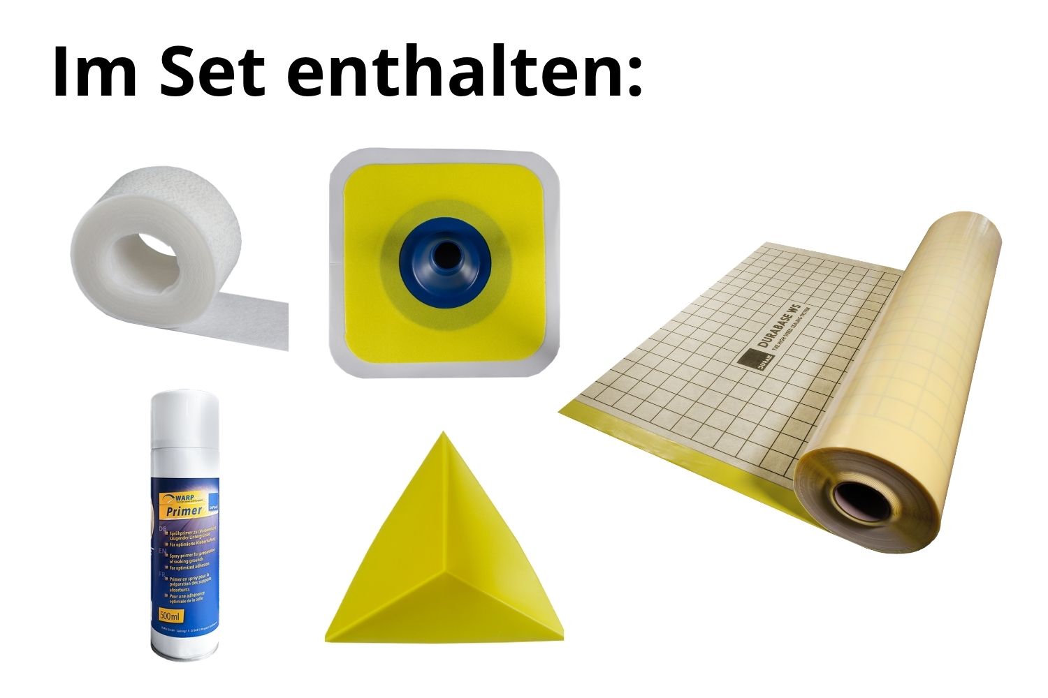 DURABASE WS WARPSEAL Starter-Set – Komplettset zur Abdichtung von Duschen