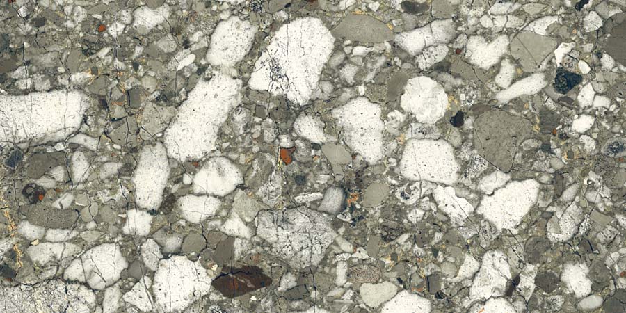 Fliese Terrazzo-Steinoptik grün matt 60x120 cm "Veni Emerald" rektifiziert