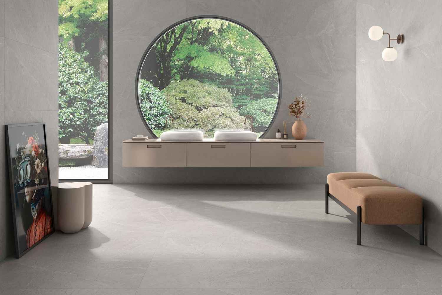 Fliese Schiefer-Steinoptik grau "Ardesia Grey" rektifiziert 