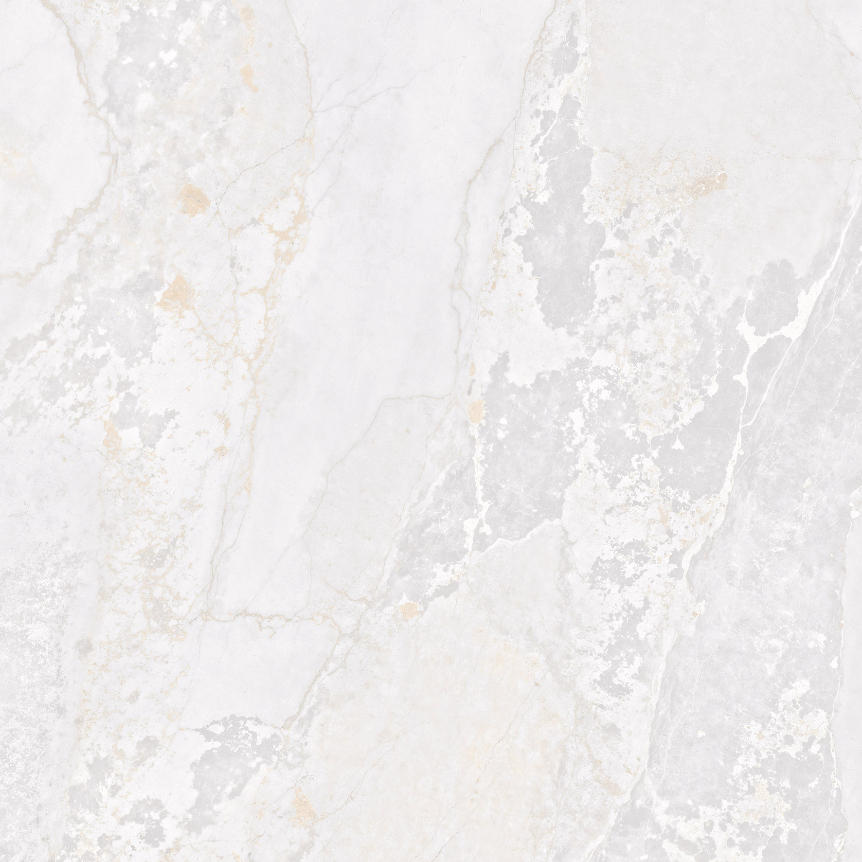 Fliese Metalloptik weiß glänzend 90 x 90cm  "Planet White" Feinsteinzeug rektifiziert