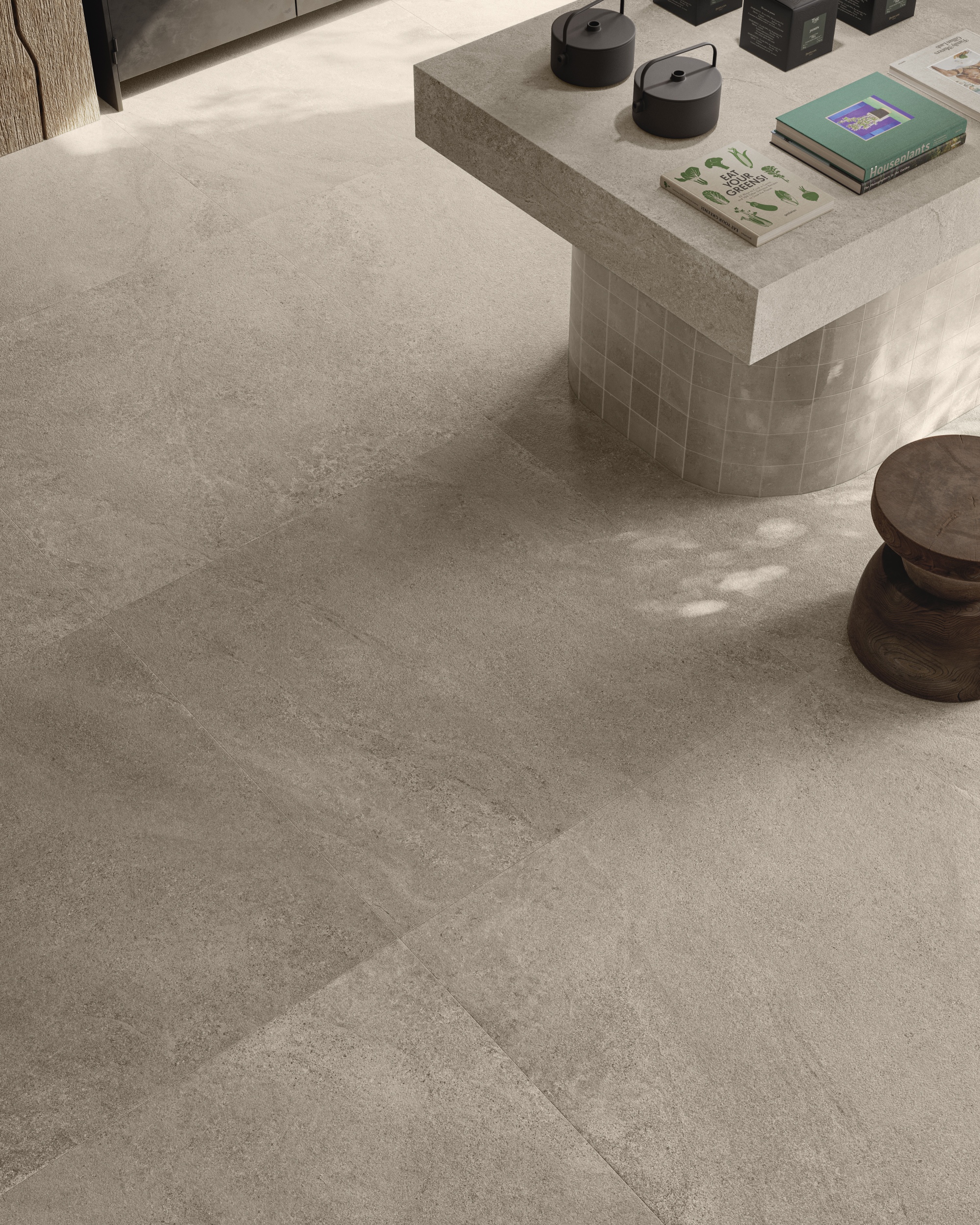 Bodenfliese Natursteinoptik Sant Agostino Bergstone Sand Steinoptik braun