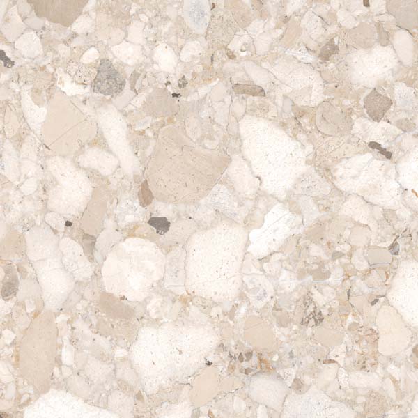 Fliese Terrazzo-Steinoptik beige matt 60x60 cm "Veni Beige" rektifiziert 