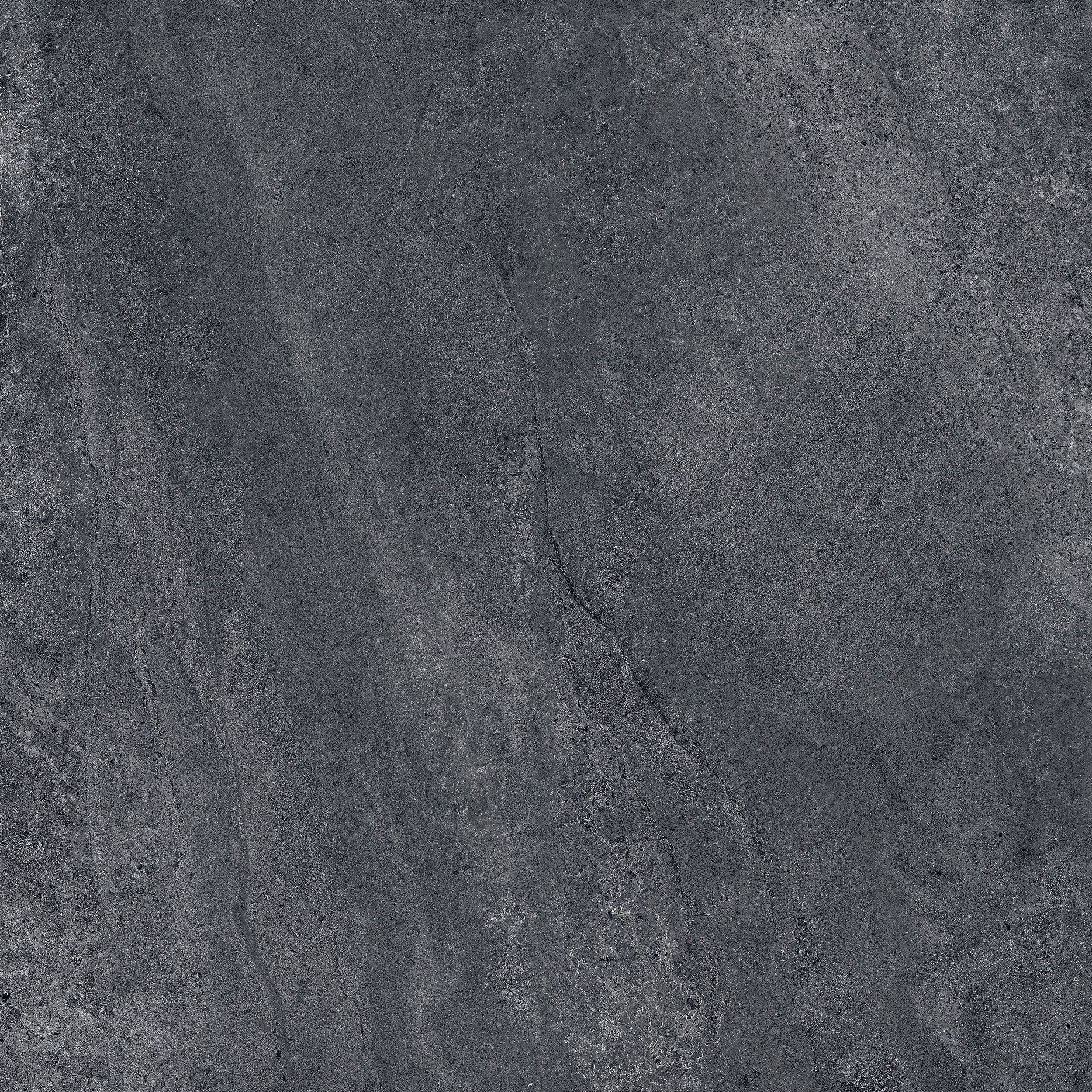 120x120 cm Fliese Natursteinoptik Sant Agostino Bergstone Black Steinoptik dunkelgrau schwarz