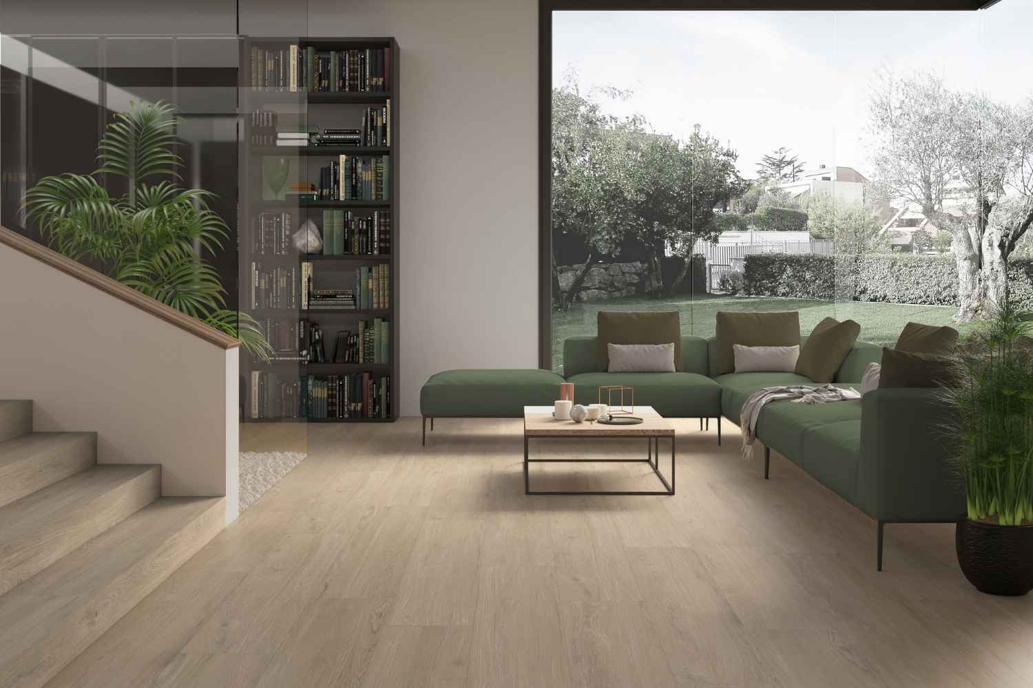Fliese Holzoptik Eiche hellbraun 20x120cm "Skandi Maple" Feinsteinzeug rektifiziert