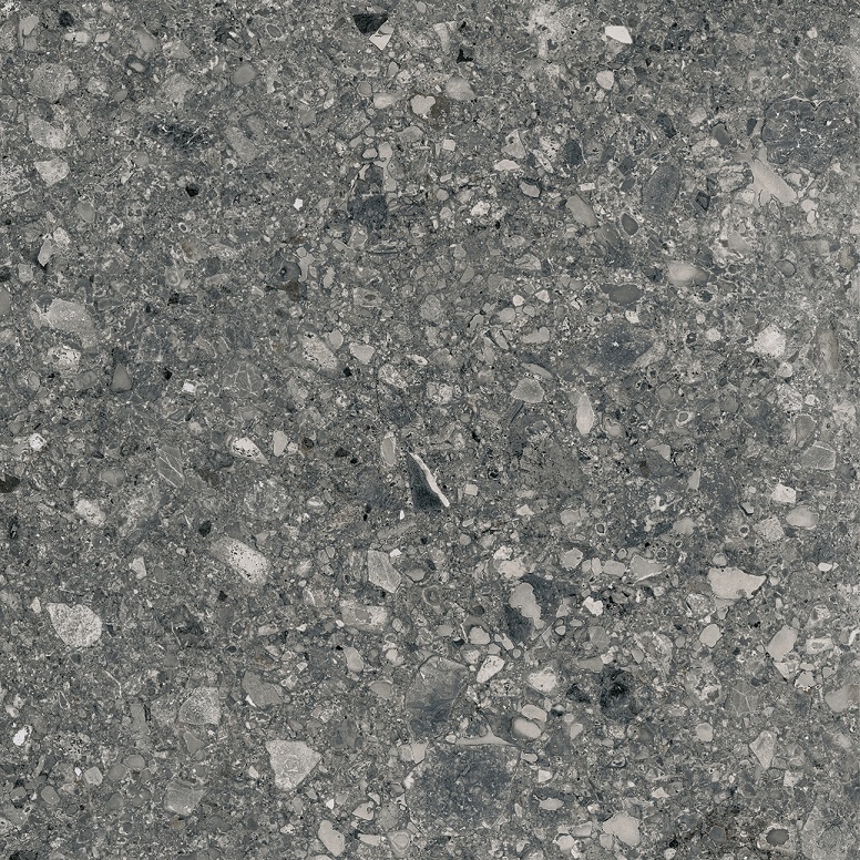 Fliese Terrazzo-Optik anthrazit matt 30x30 cm "Schachbrett Antracite" Feinsteinzeug rektifiziert