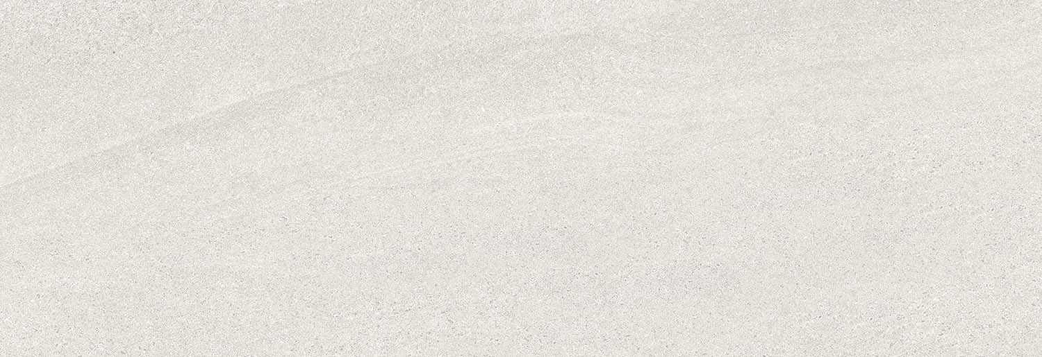 Wandfliese Sandstein-Optik weiß 33,3 x 100 cm "Eddystone Blanco" Feinsteinzeug rektifiziert 