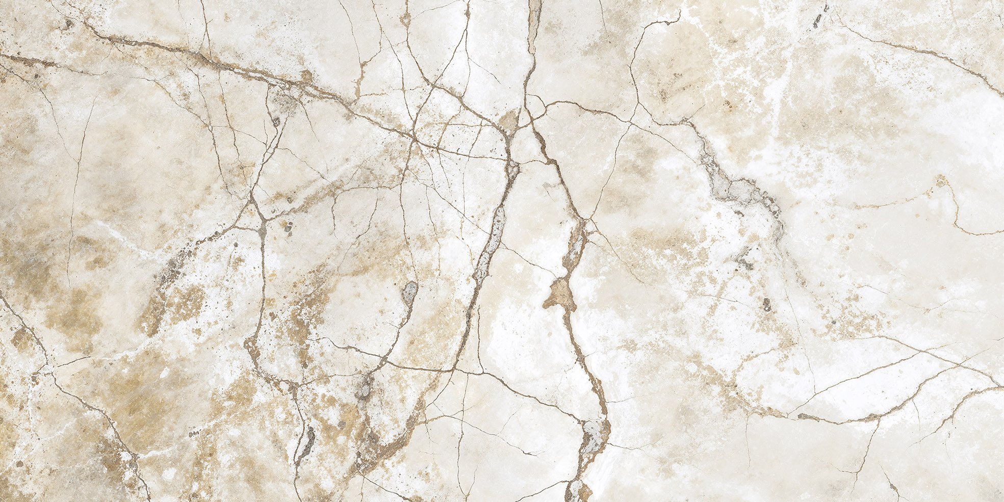 Fliese Marmoroptik beige poliert 60 x 120cm "Golden Mist" Feinsteinzeug rektifiziert