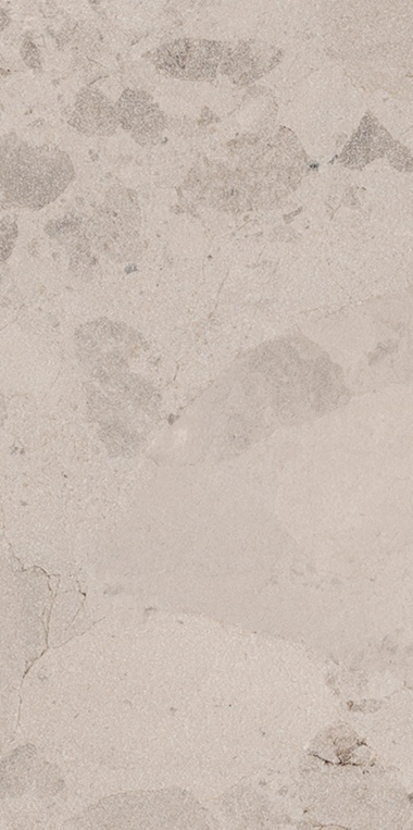 Fliese Terrazzo Steinoptik Greige matt 30x60 cm "Moon Twilight" Feinsteinzeug rektifiziert