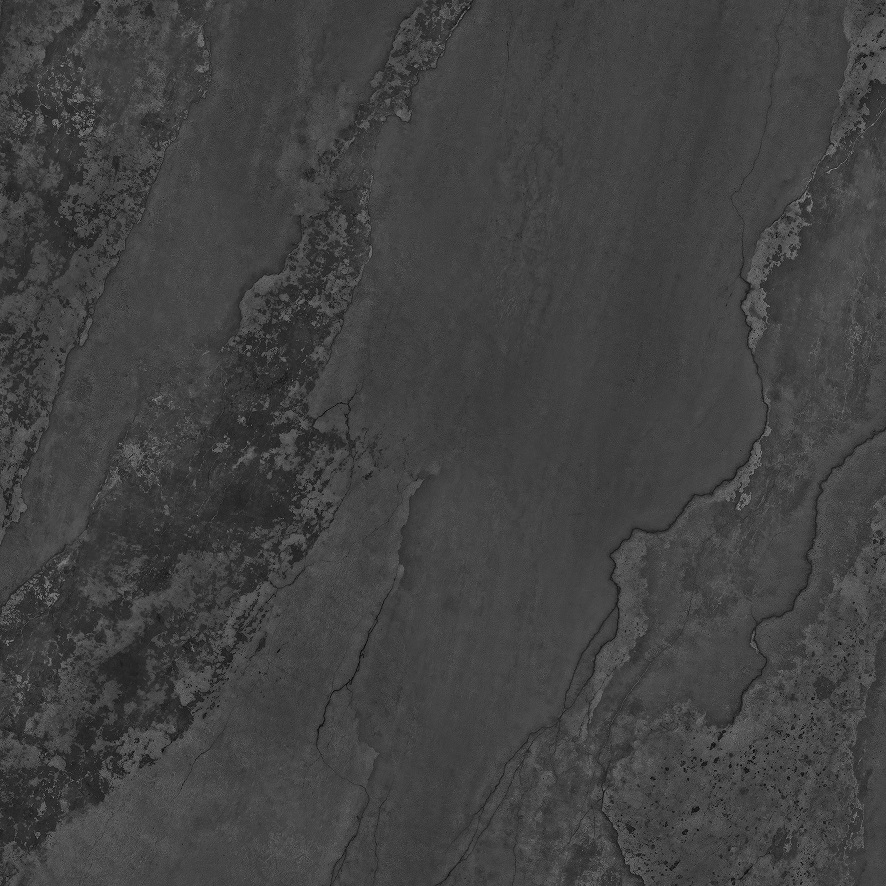 Fliese Metalloptik dunkelgrau glänzend 120x120cm "Planet Dark" Feinsteinzeug rektifiziert