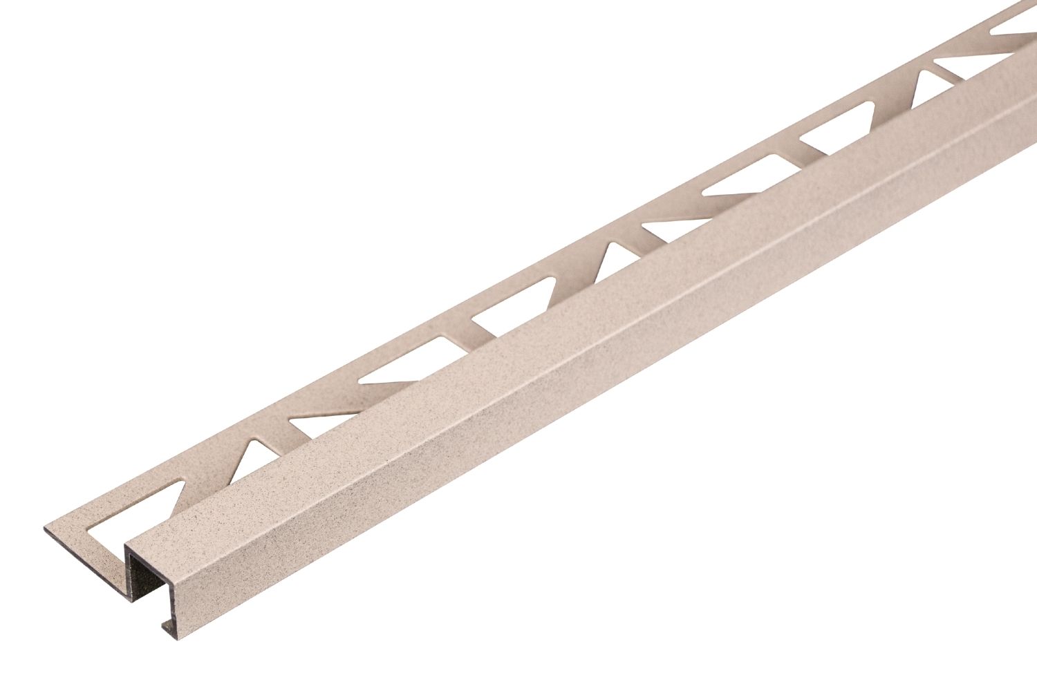 Dural Quadratprofil Pumice Stone SQUARELINE ROCKS strukturbeschichtete Aluminium-Abschlussschiene 250 cm