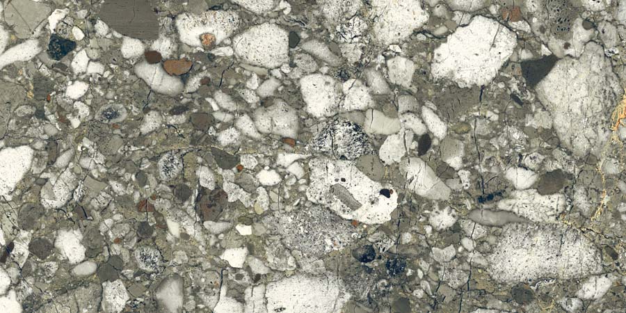 Fliese Terrazzo-Steinoptik grün matt 60x120 cm "Veni Emerald" rektifiziert