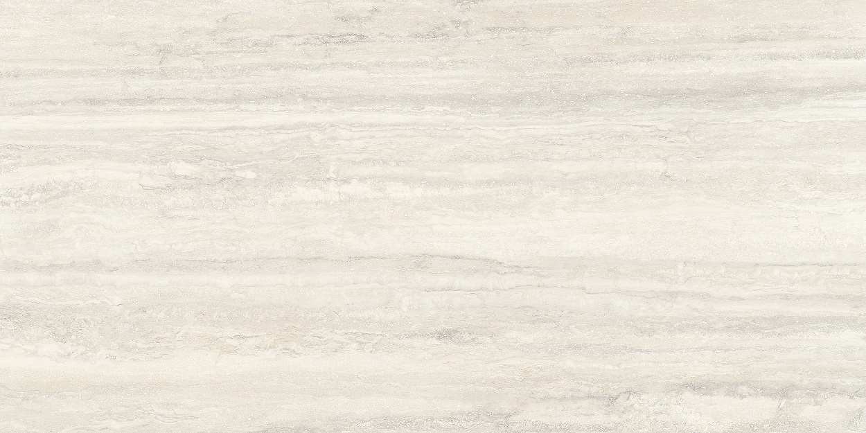 Fliese raffinierte Travertin-Steinoptik creme matt 90x180 cm "Invictus Ivory" rektifiziert